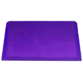 Purple rectangular essential oil soap bar with bold tone and polished, flat finish.