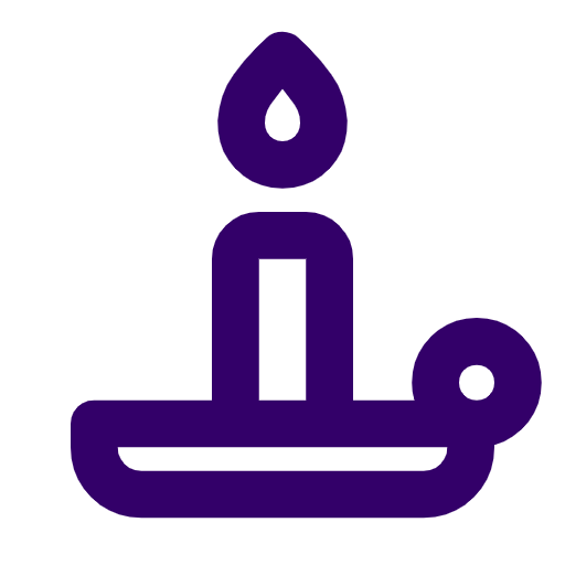 candle outline rounded icon