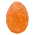 Egg-shaped Himalayan pink salt deodorant stone isolated on white background.