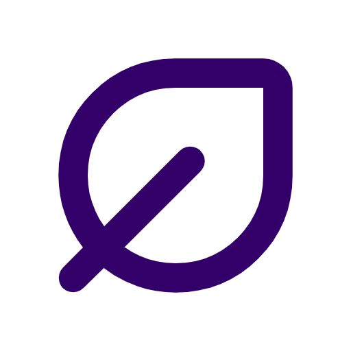 nest eco leaf outline rounded icon